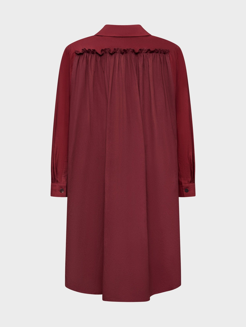 Celia Dress Cotton Poplin Deep Red - ELV Denim