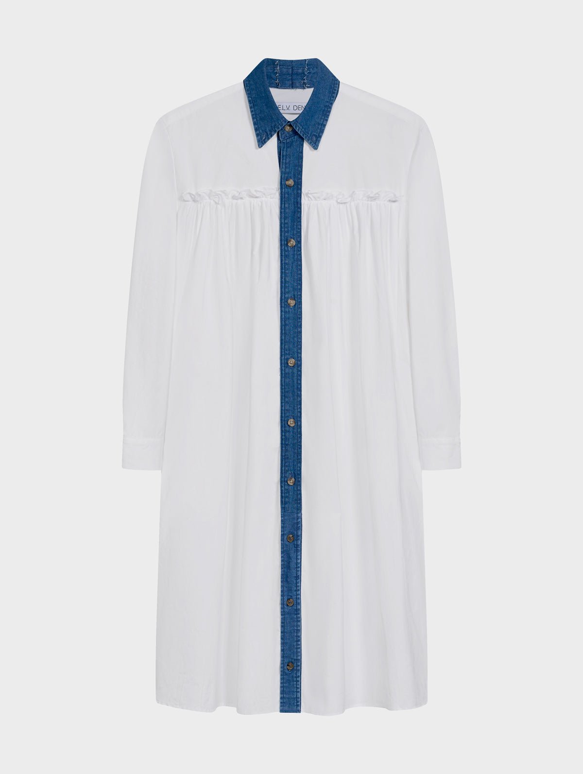 Celia Dress Denim Cotton Poplin - ELV Denim