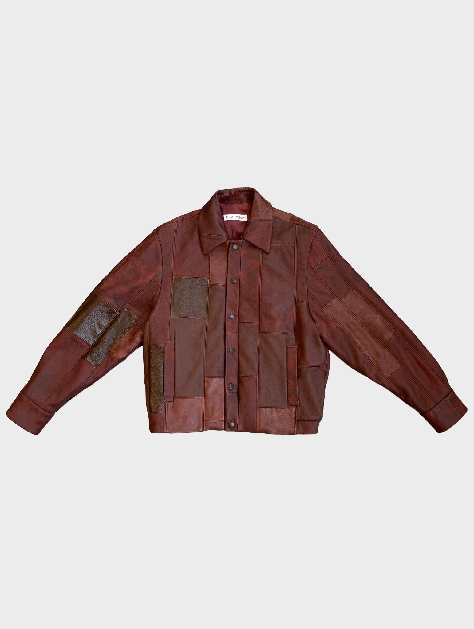 Cherry Red Leather Bailey Bomber | One-of-a-kind - ELV Denim