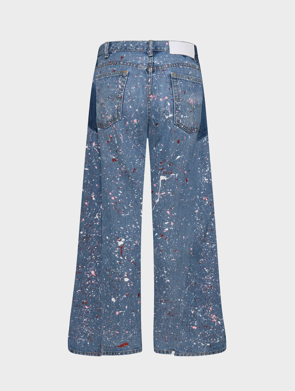 Dalston Wide Leg Painted Jeans Light Blue - ELV Denim