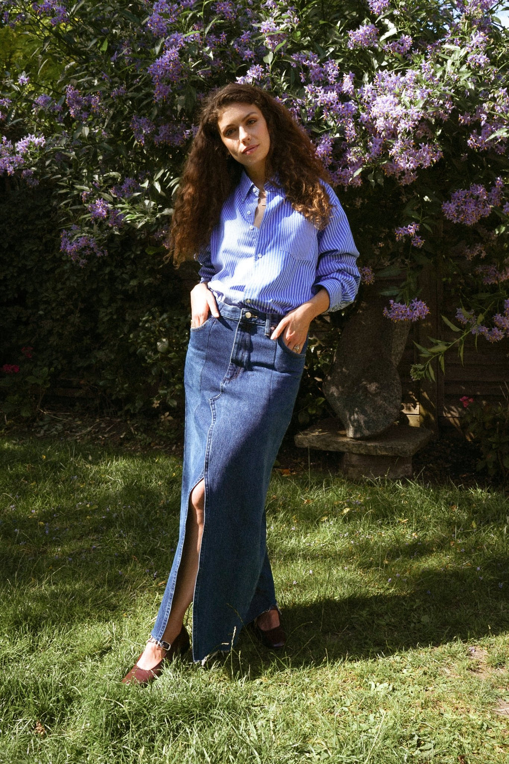 Denim Maxi Skirt Dark Blue - ELV Denim