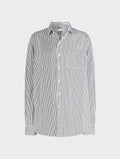 Diana Shirt Stripe Cotton Poplin Black - ELV Denim