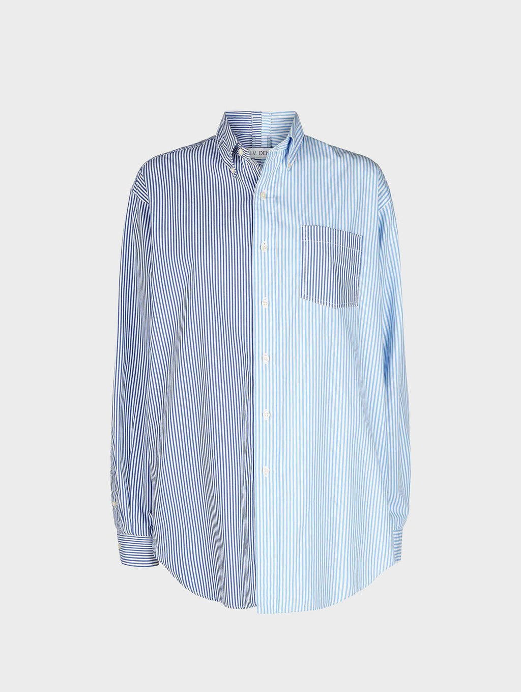 Diana Shirt Stripe Cotton Poplin Light Blue - ELV Denim