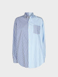 Diana Shirt Stripe Cotton Poplin Light Blue - ELV Denim