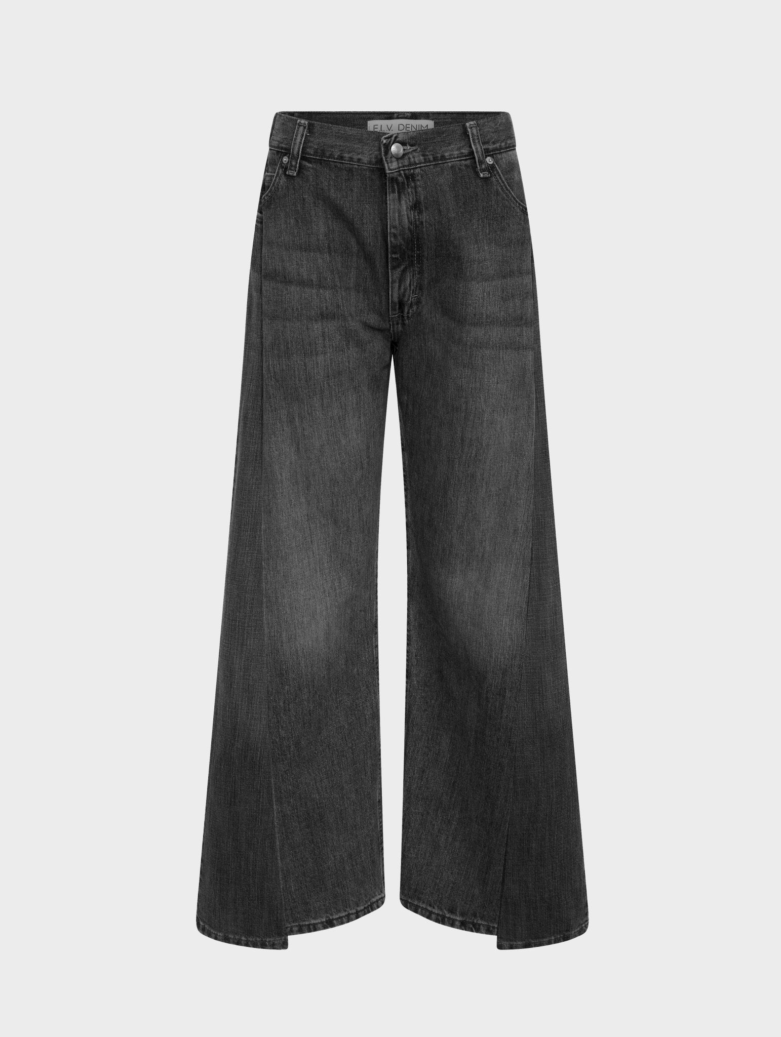 Freya Wide Leg Jean Charcoal Grey - E.L.V. Denim