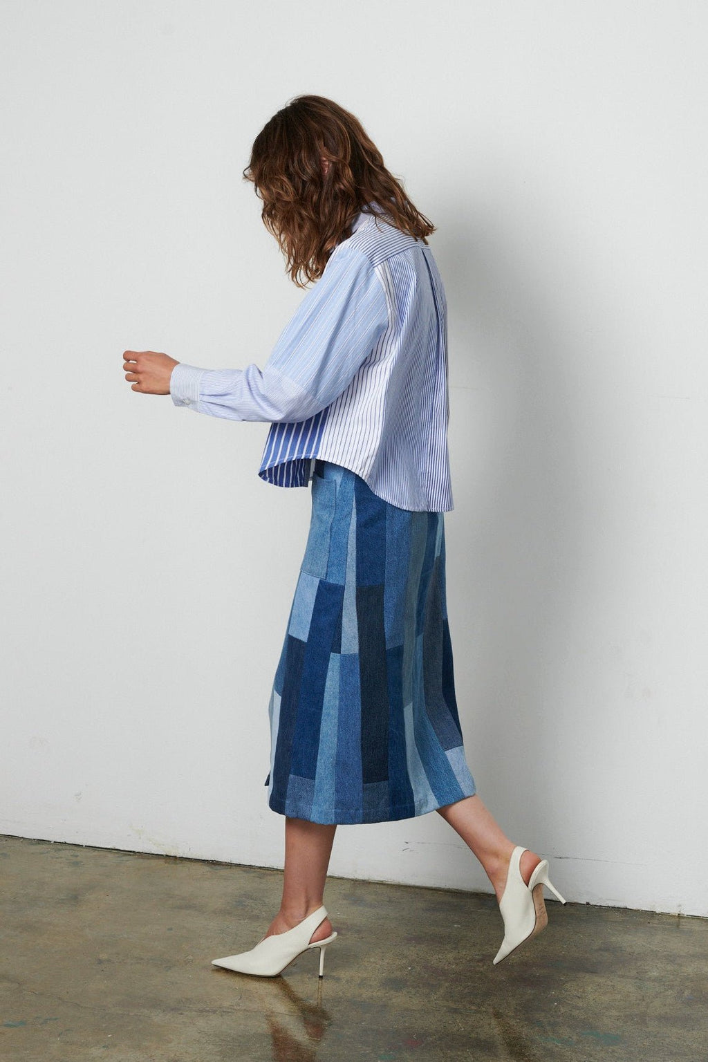 Gaby Skirt Tessellated Denim - ELV Denim