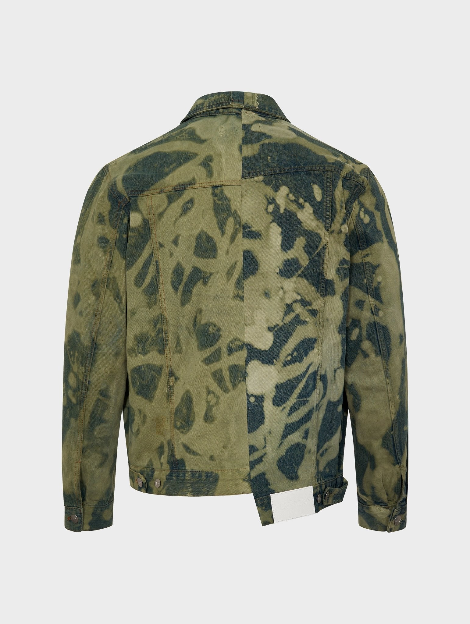 Men's Classic Denim Jacket Bleach Khaki - E.L.V. Denim