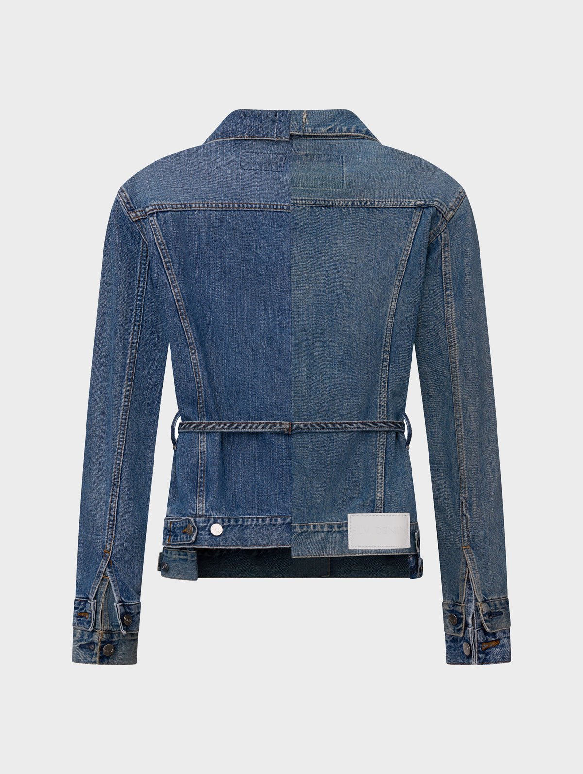 Ridley Double Denim Jacket Mid Blue - ELV Denim
