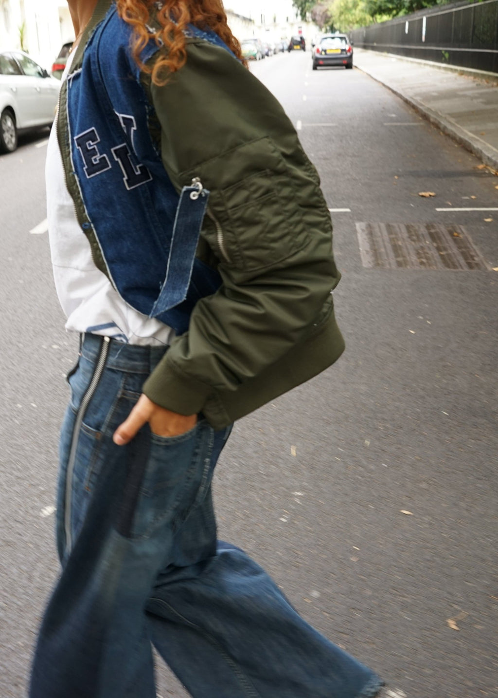 Rio Bomber Khaki Mid Blue - ELV Denim