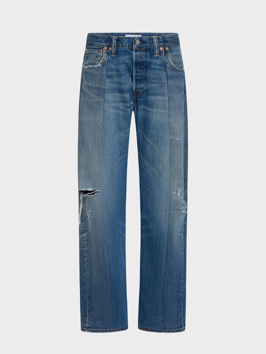 Stovepipe Jean Distressed Mid Blue - ELV Denim