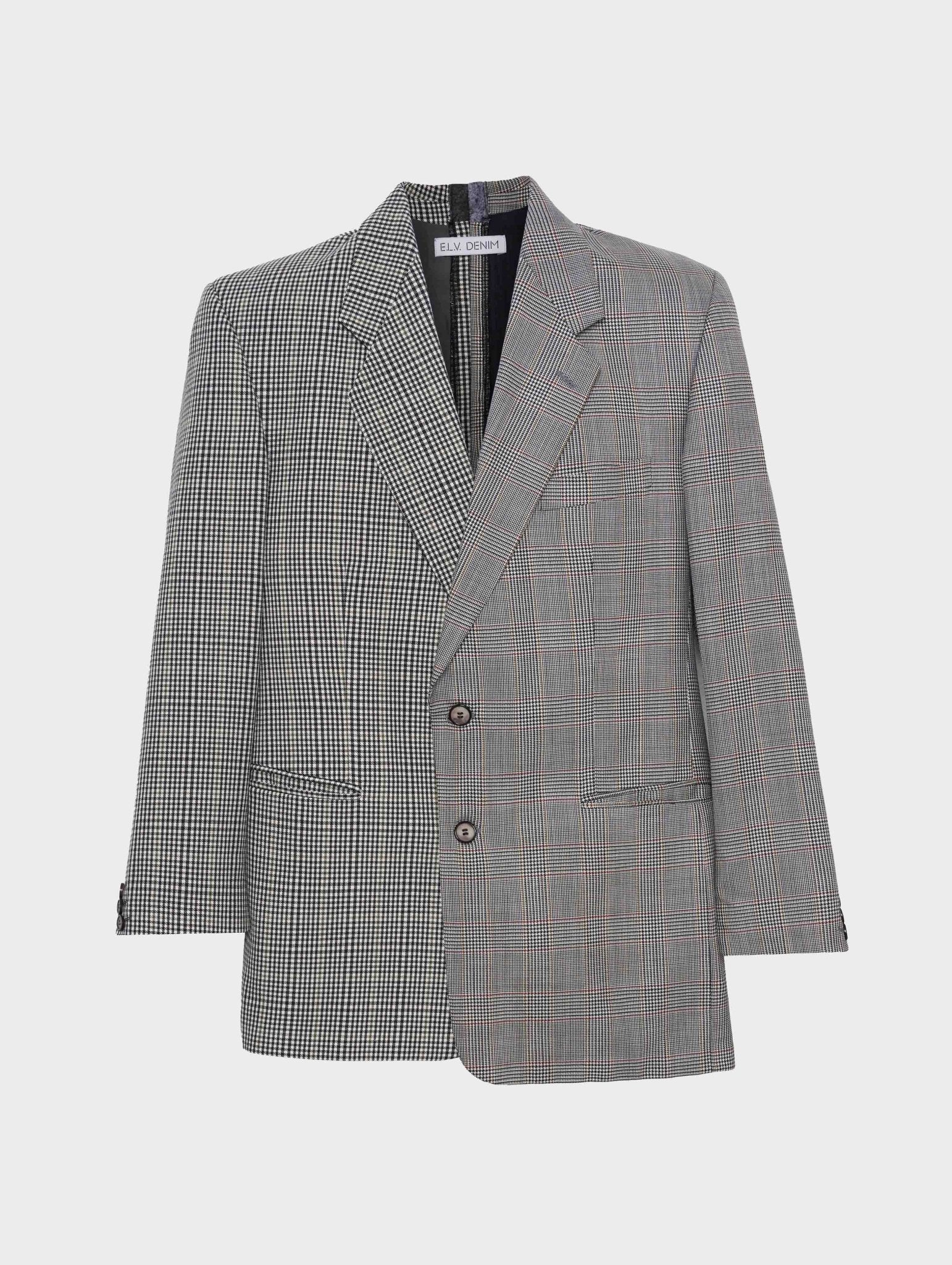 The Jamie Blazer Monochrome Check Suiting - ELV Denim