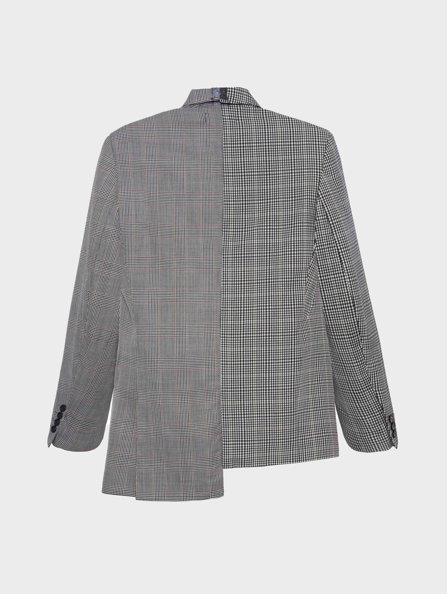 The Jamie Blazer Monochrome Check Suiting - ELV Denim
