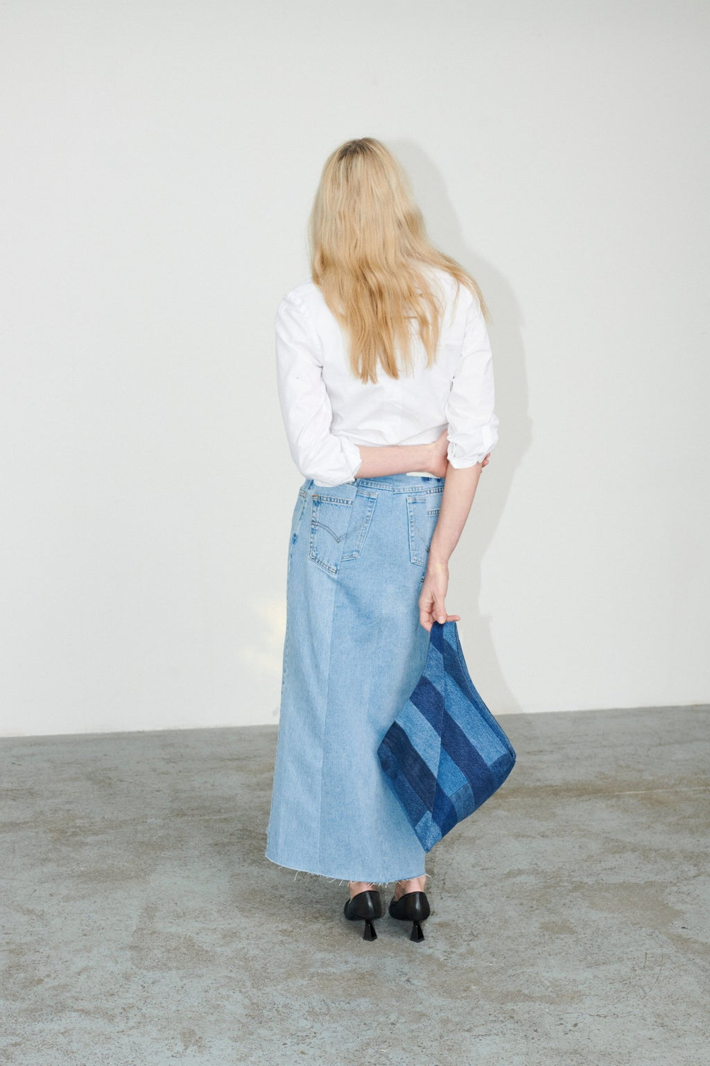 Tia Bag Tessellated Patchwork Blue - ELV Denim