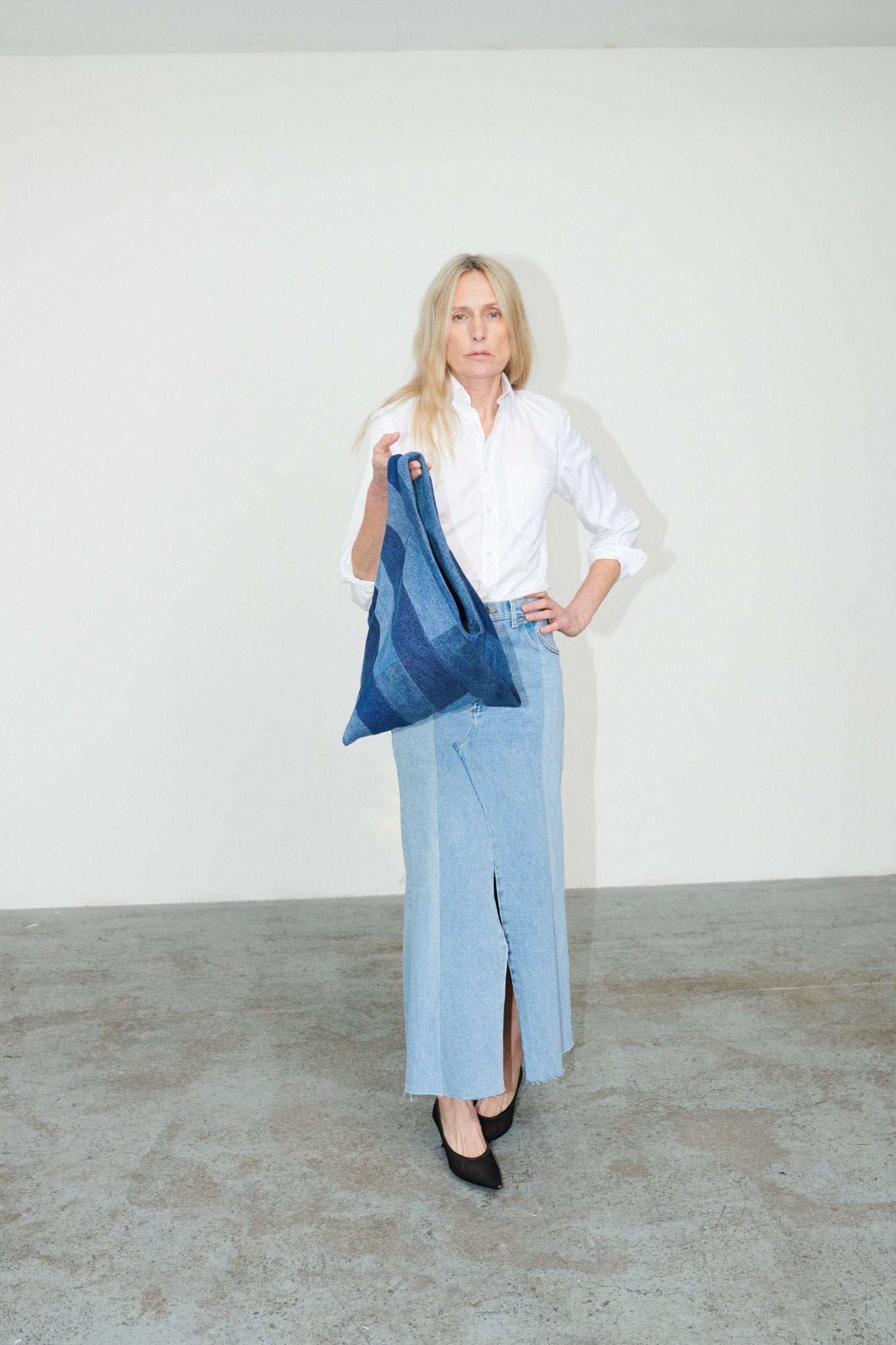Tia Bag Tessellated Patchwork Blue - ELV Denim