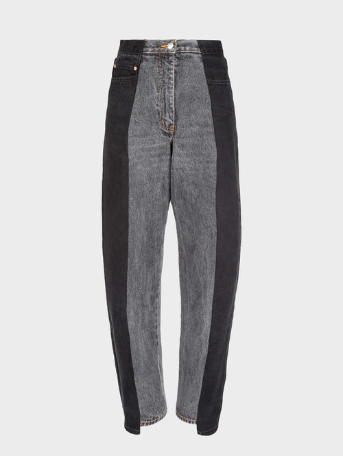 Black Grey Contrast Boyfriend Jean - E.L.V. Denim