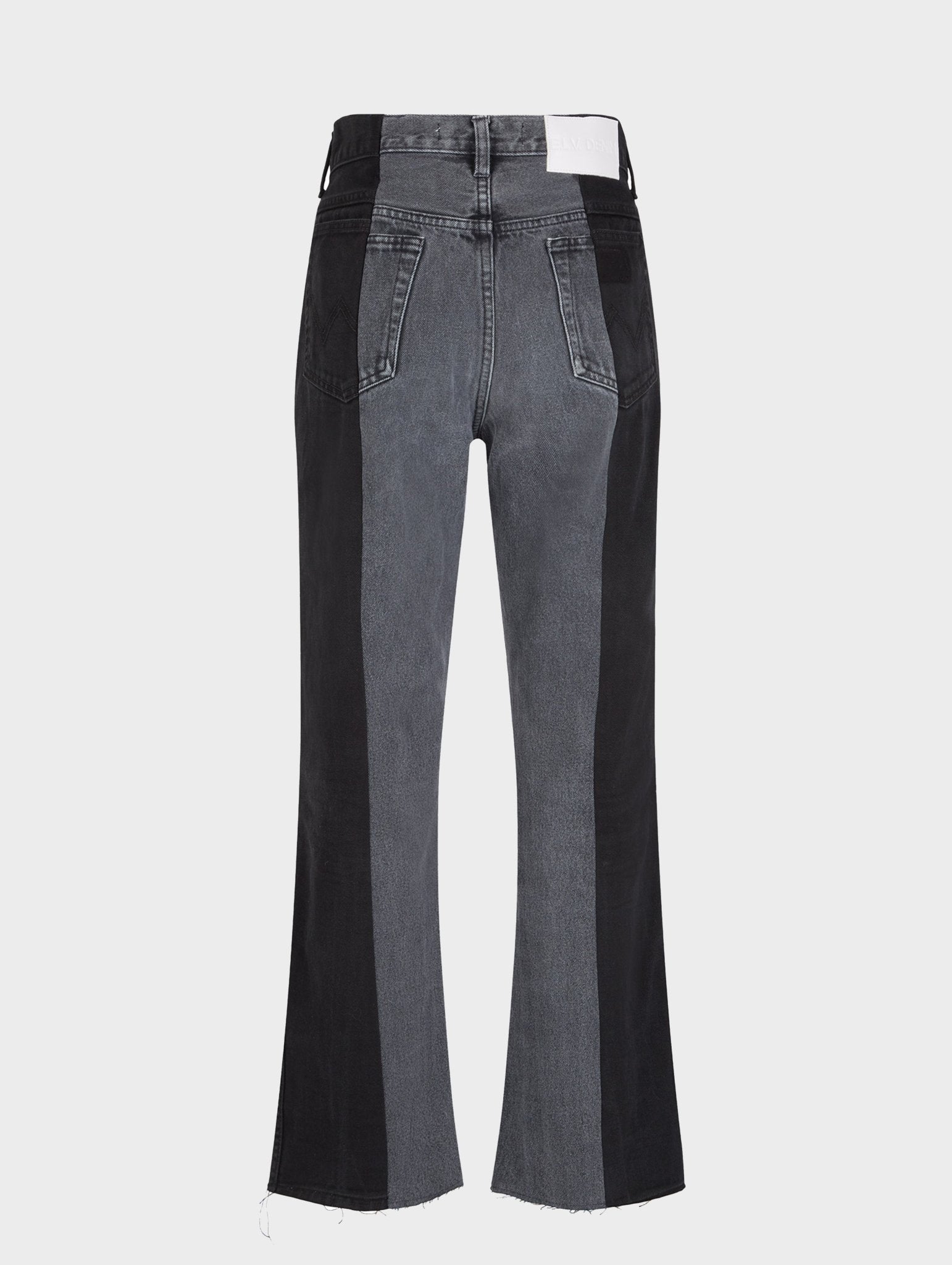 Black Grey Contrast Flare Jean - E.L.V. Denim