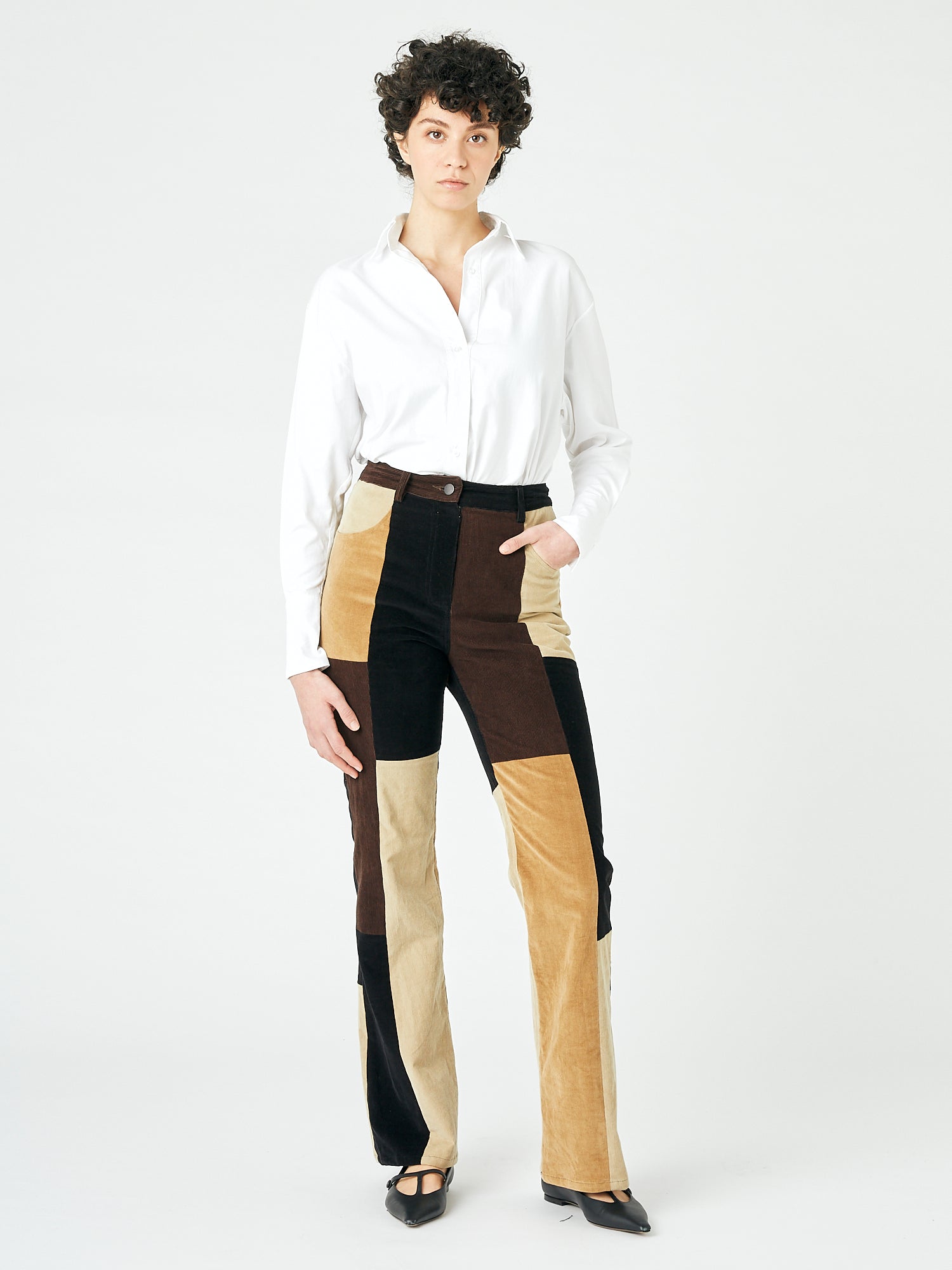 Corduroy Patchwork Flare - E.L.V. Denim