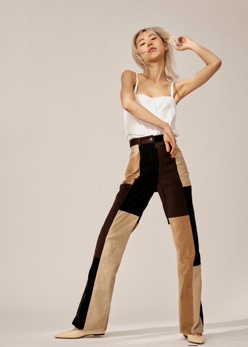 Corduroy Patchwork Flare - E.L.V. Denim
