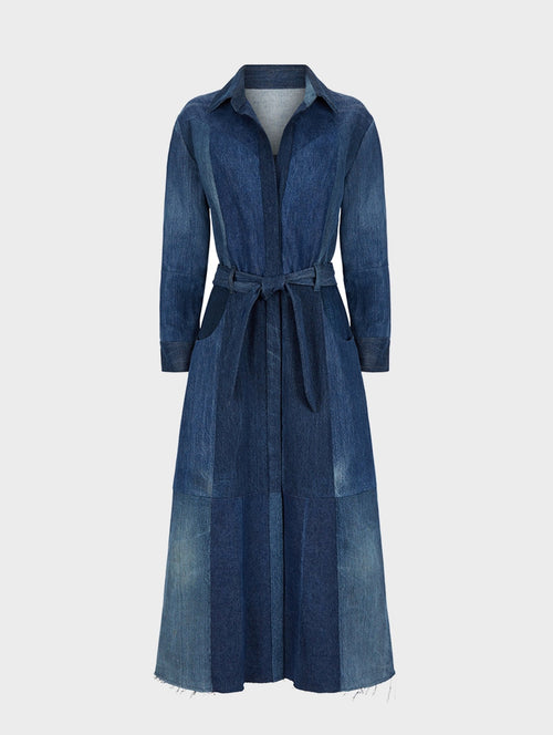 Dark Blue Denim Dress - E.L.V. Denim
