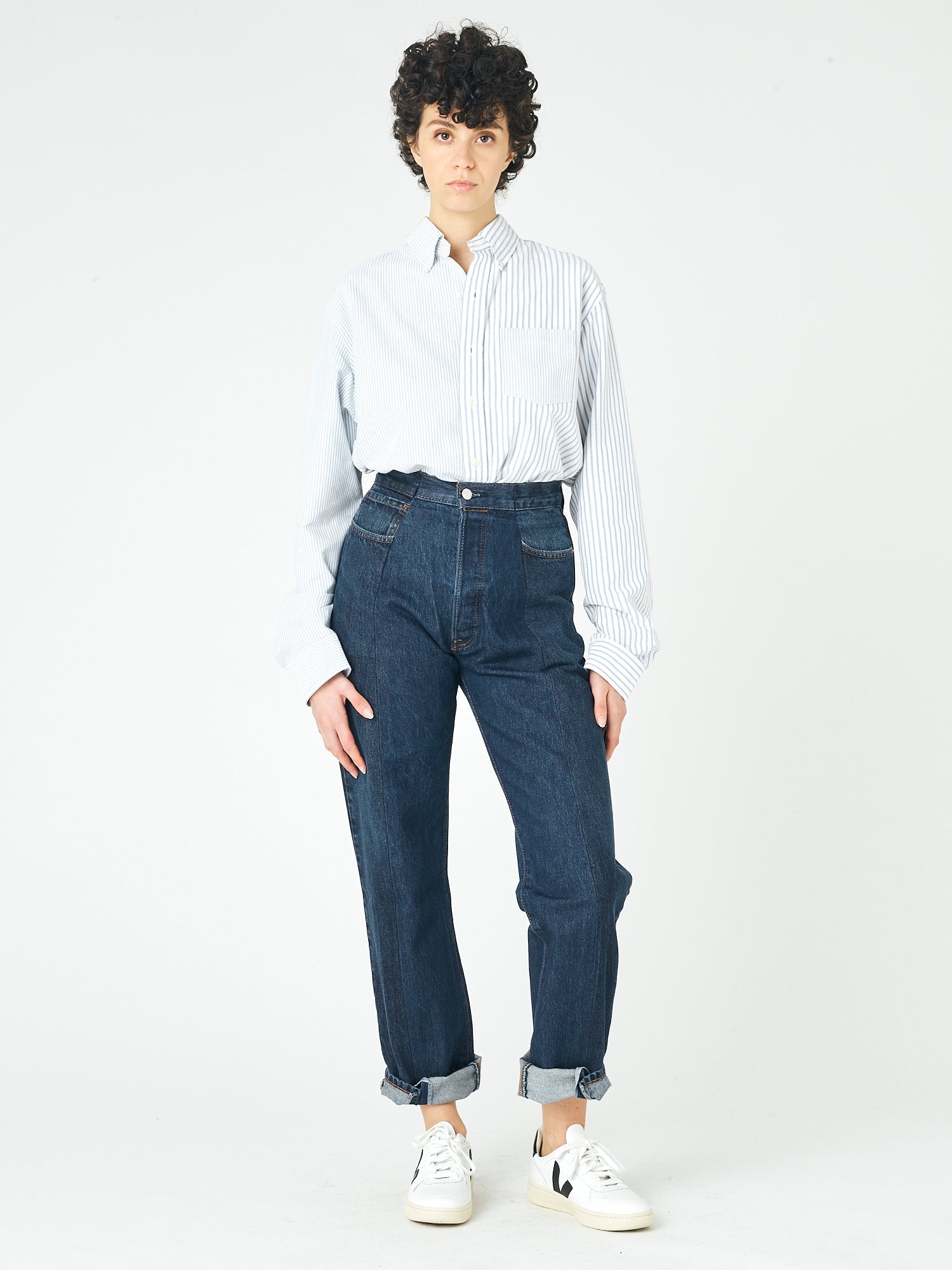 Dark Blue Match Boyfriend Jean - E.L.V. Denim