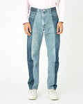 Dark Mid Blue Contrast Garçon Jean - E.L.V. Denim