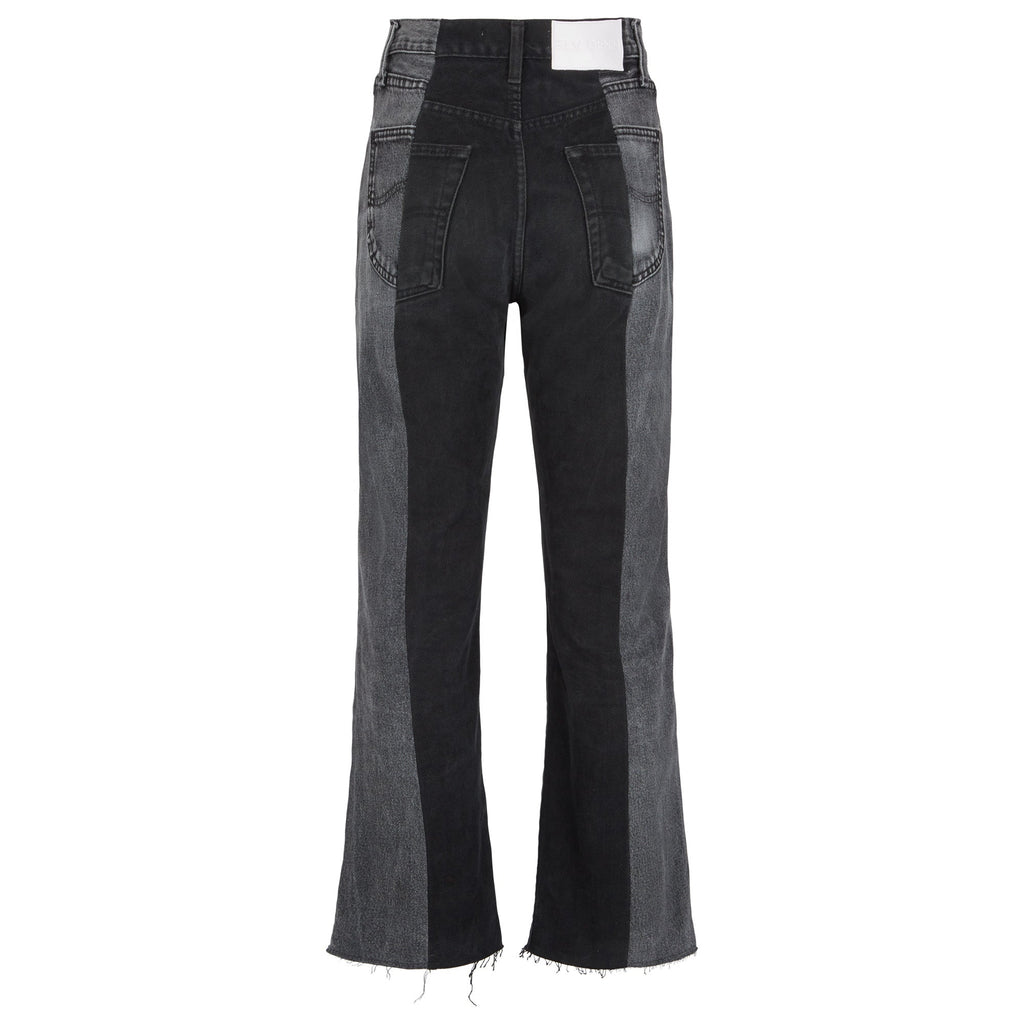 Grey Black Contrast Flare Jean - E.L.V. Denim