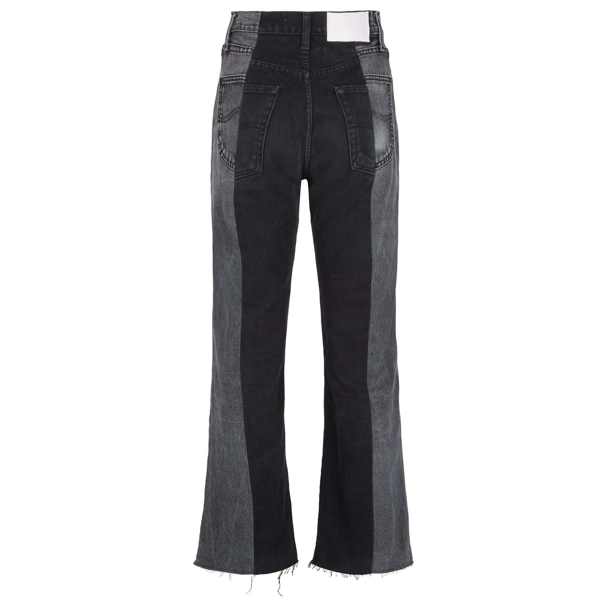 Grey Black Contrast Flare Jean - E.L.V. Denim