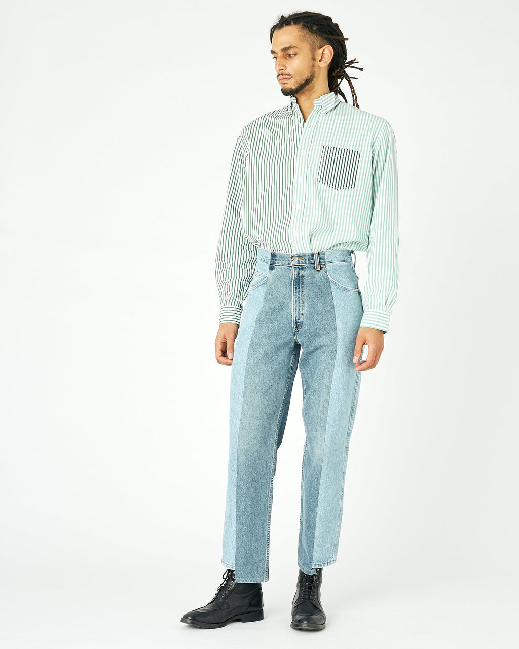 Light Mid Blue Contrast Garçon Jean - E.L.V. Denim