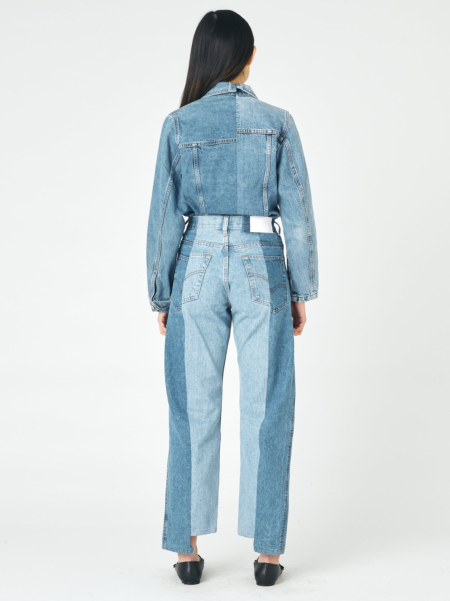 Mid Light Blue Contrast Boyfriend Jean - E.L.V. Denim