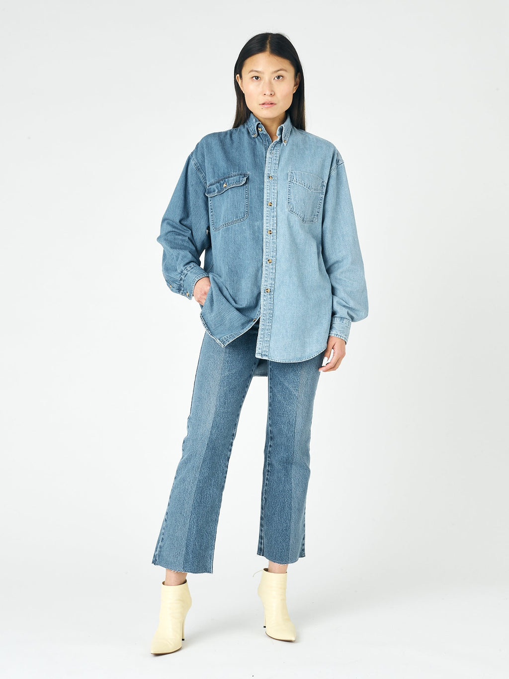 The Contrast Denim Shirt - E.L.V. Denim