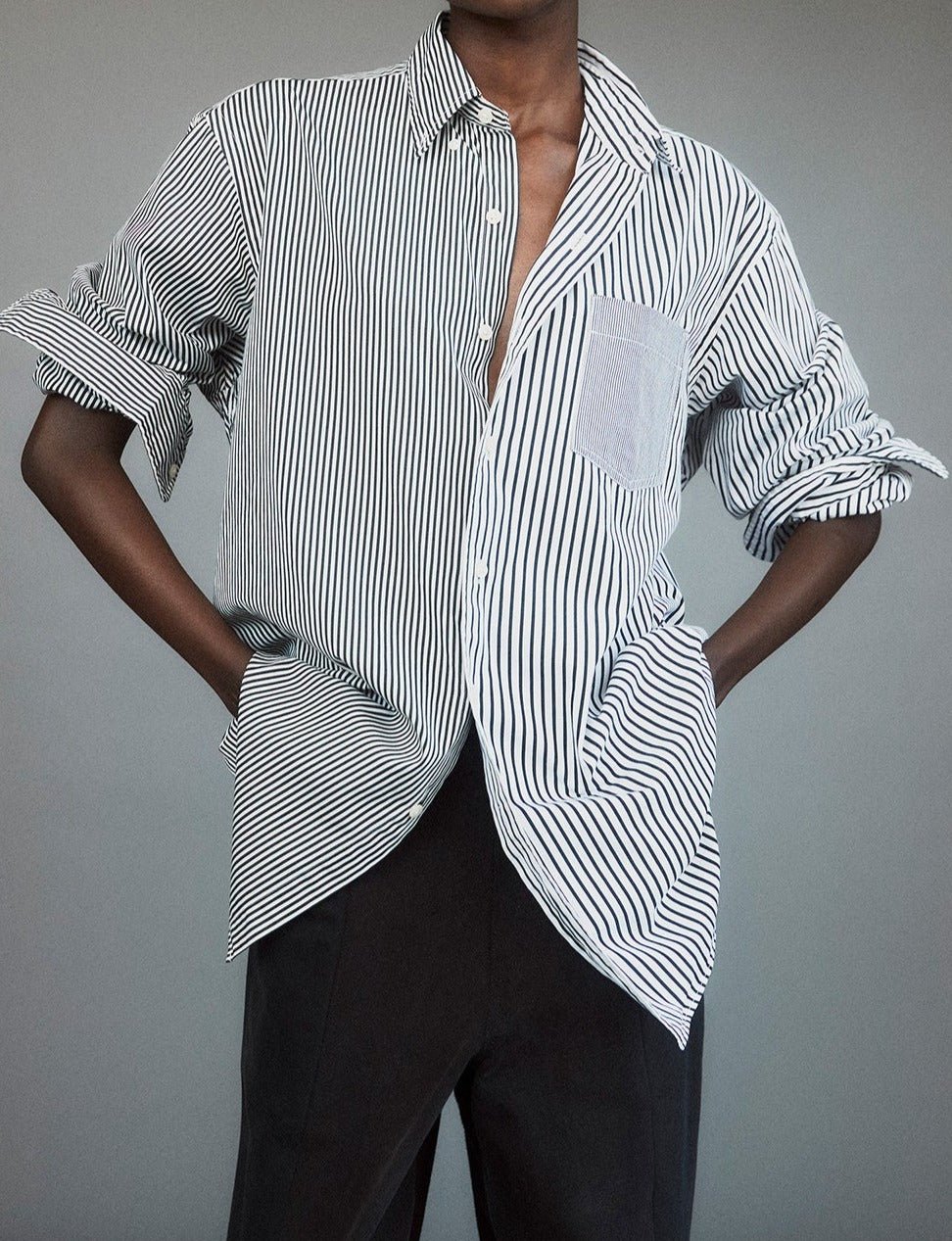 The Diana Cotton Black Stripe Shirt - E.L.V. Denim
