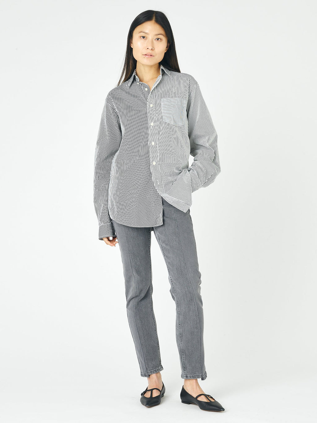 The Diana Cotton Black Stripe Shirt - E.L.V. Denim