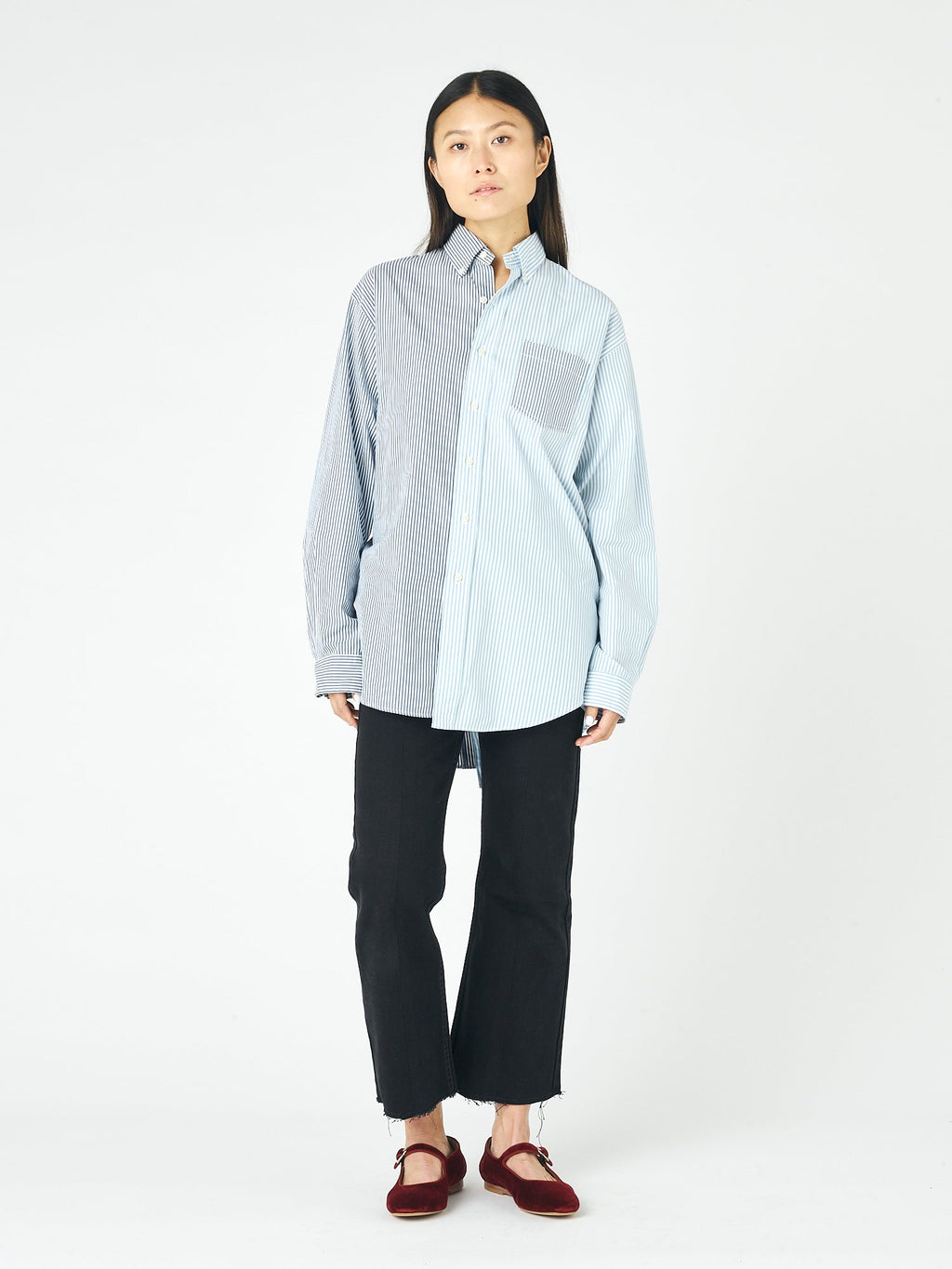 The Diana Cotton Blue Stripe Shirt - E.L.V. Denim