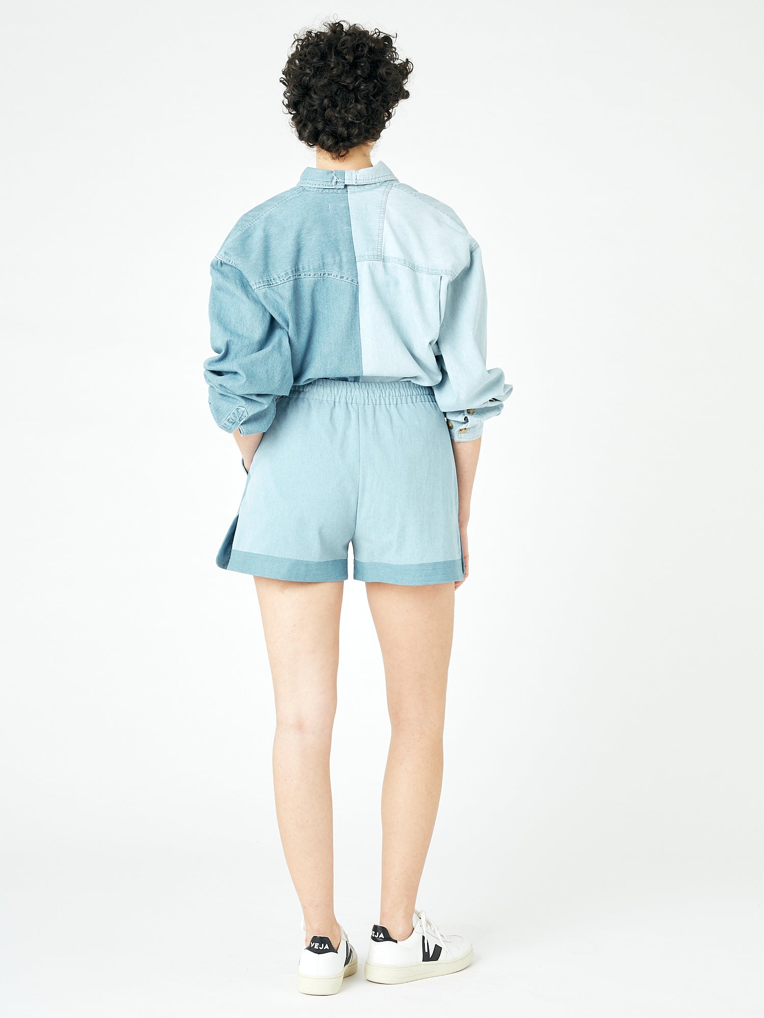 The Light Mid Blue Denim Missy Short - E.L.V. Denim