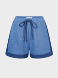 The Mid Dark Blue Denim Missy Short - E.L.V. Denim